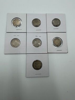 Set of 7 United States Liberty Head nickels